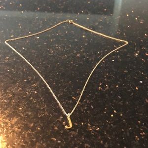 - Gold platted J -necklace